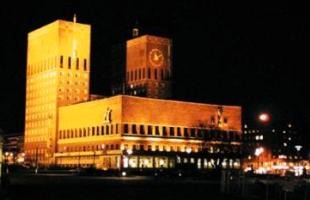 Oslo City Hall by night